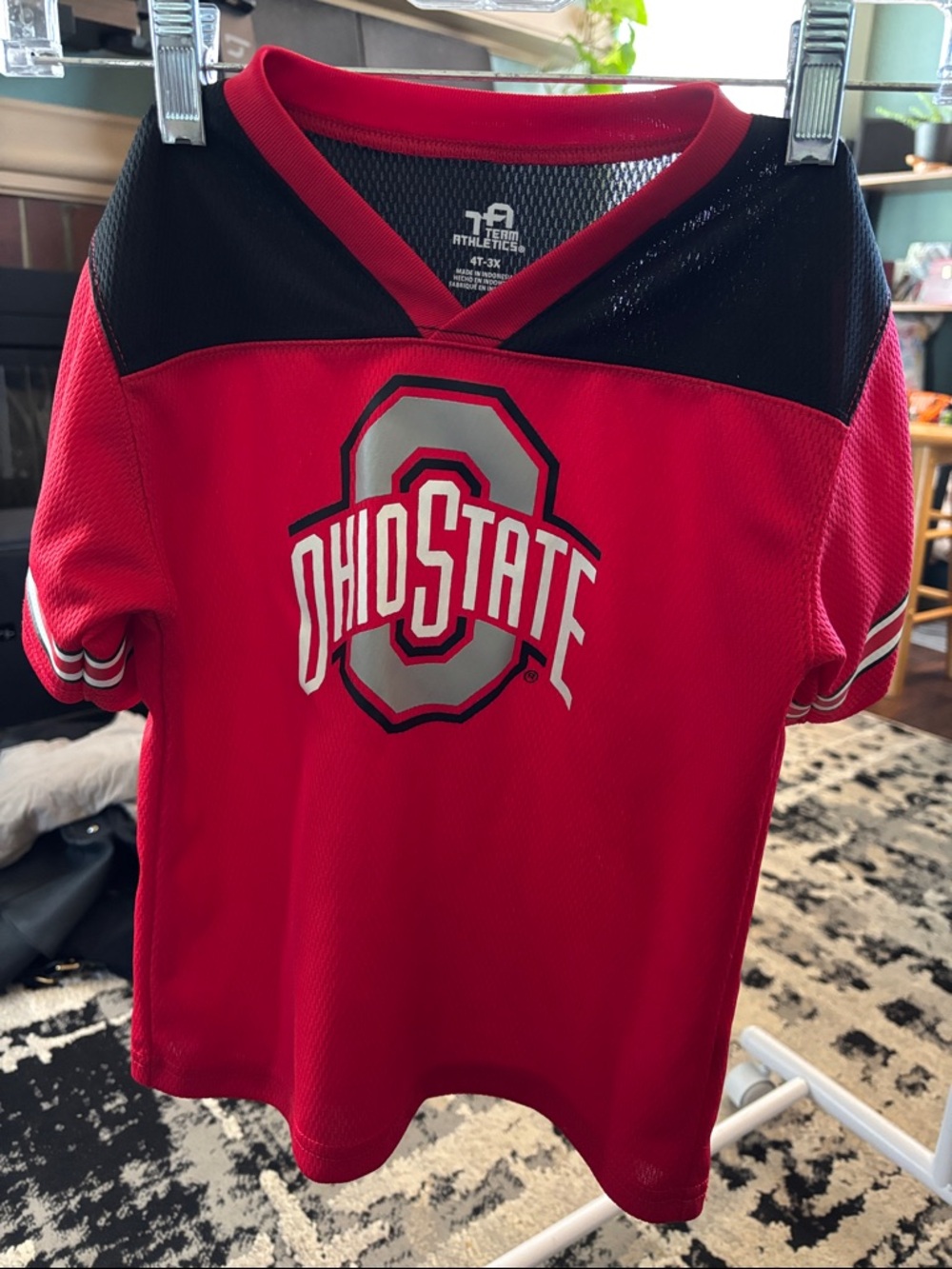 Ohio State Kids' Red & Black Jersey Top -